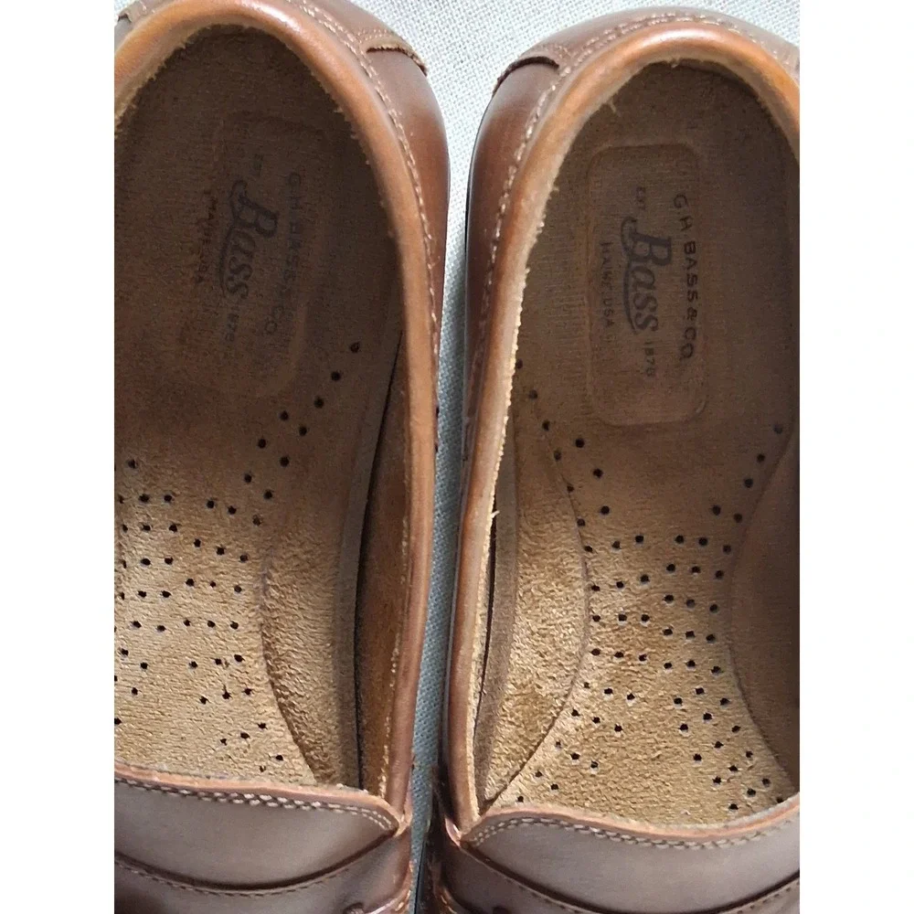 GH Bass Miguel Mens Brown Leather Kiltie Tassel Loafers Shoes 10.5M